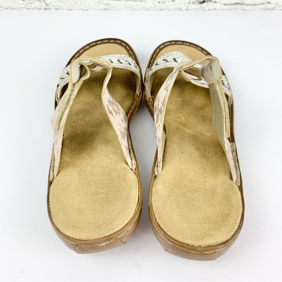 Rieker Regina Slip On Beaded Rose Boho Slide Sandals Comfort 40 - Picture 6 of 11